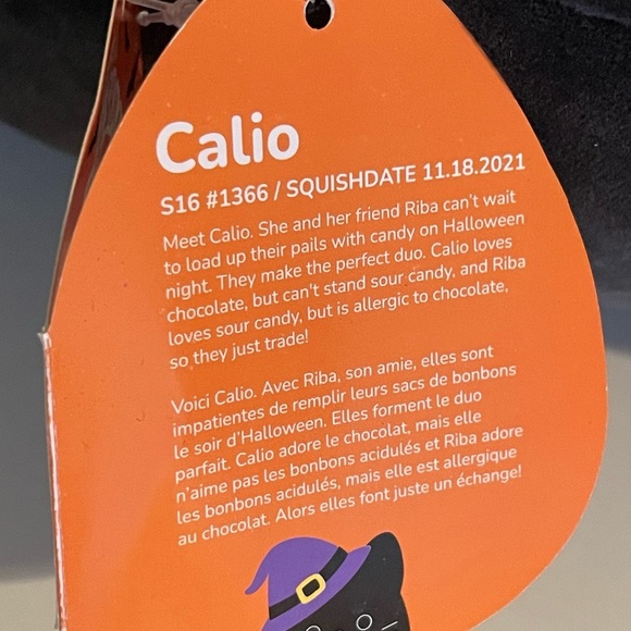 Squishmallows Halloween Calio 16” Black Cat | S16 #1366 Squishdate: 11.18.2021 - Picture 6 of 8